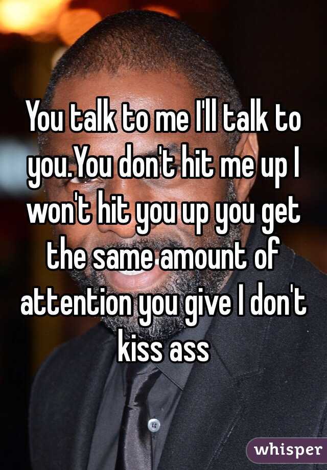 Talk To The Ass